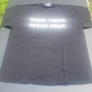 Vintage 90s Mens Comic T-shirt XL (Think Twice)